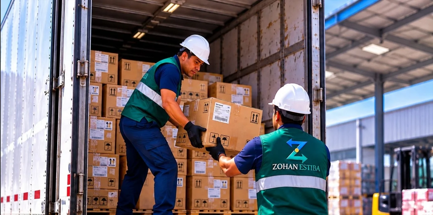Descarga de mercadería desde un tráiler